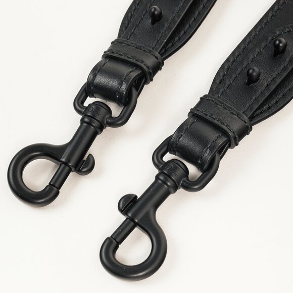 Christian Dior Black & White Logo-Embroidered Canvas Bag Strap - Picture 3 of 4